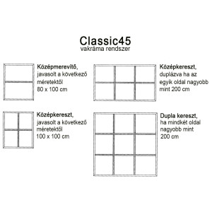 Classic45 vakráma léc, 30 cm